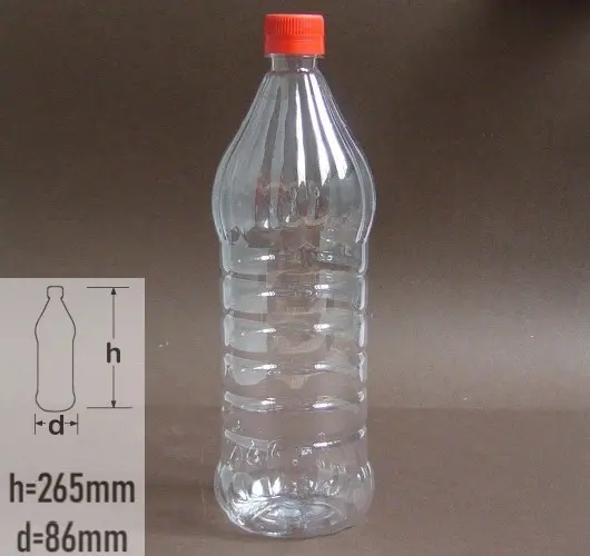 sticle PET 1 litru capac autosigilare rosu